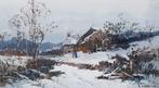Eugène Galien-Laloue (1854-1941) - Village sous la neige, Antiek en Kunst, Kunst | Schilderijen | Klassiek