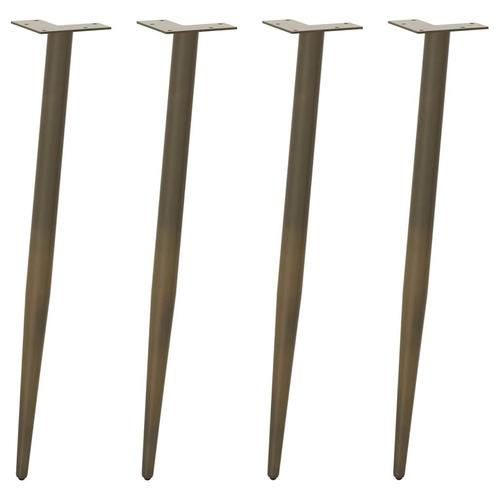 vidaXL Salontafelpoten conische vorm 4 st 72-73 cm staal, Huis en Inrichting, Tafelonderdelen, Nieuw, Verzenden