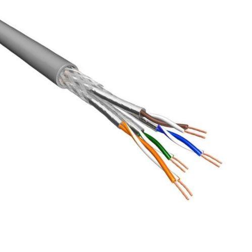 Cat.6A S/FTP Kabel Soepel AWG26 LSZH Grijs 500m 100% koper, Computers en Software, Pc- en Netwerkkabels, Nieuw, Ophalen of Verzenden