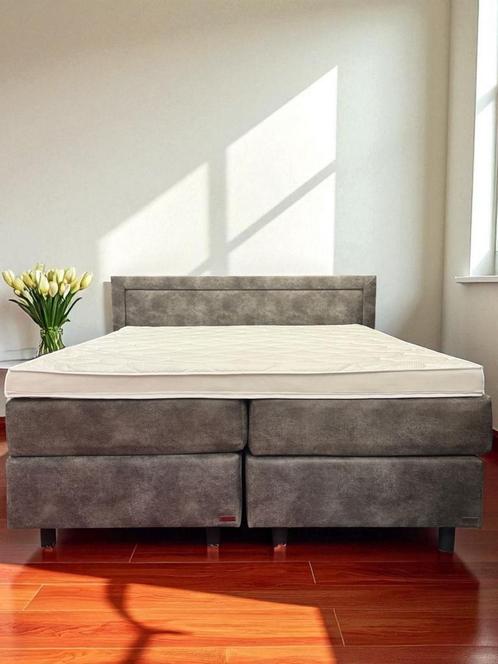 Boxspring Oslo Mirza, Huis en Inrichting, Slaapkamer | Boxsprings, 180 cm, 200 cm, Bruin, Nieuw, Tweepersoons, Ophalen