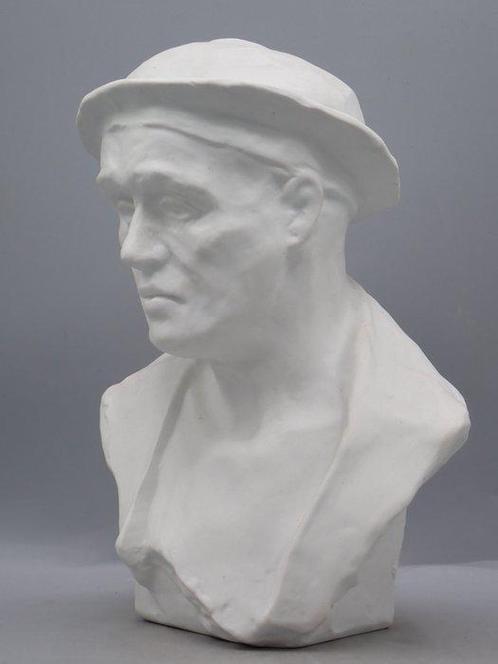 Teco - Camille Balland - Buste, Miner - 23 cm - Biscuit, Antiek en Kunst, Antiek | Glas en Kristal