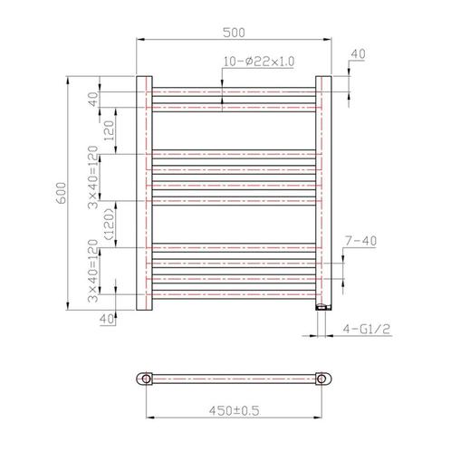 Designradiator Boss & Wessing Vertico Multirail 60x50 cm, Doe-het-zelf en Verbouw, Verwarming en Radiatoren, Ophalen of Verzenden