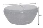 Salontafel steen 75cm marmerlook zwart - 44853, Huis en Inrichting, Tafels | Salontafels, Ophalen of Verzenden, Nieuw