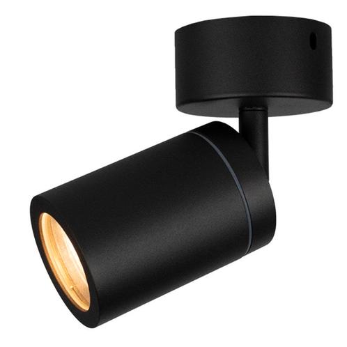 Badkamer plafondspot | Enkel | zwart | IP44 | GU10 fitting, Huis en Inrichting, Lampen | Spots, Ophalen of Verzenden