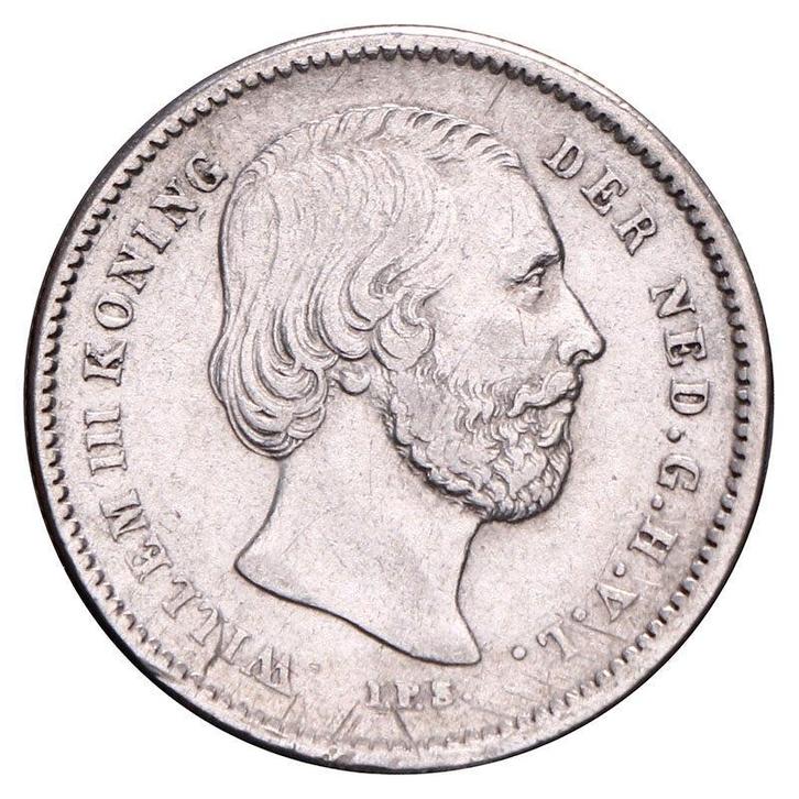 25 Cent 1890 Willem III Fr+, Postzegels en Munten, Munten | Nederland, Verzenden