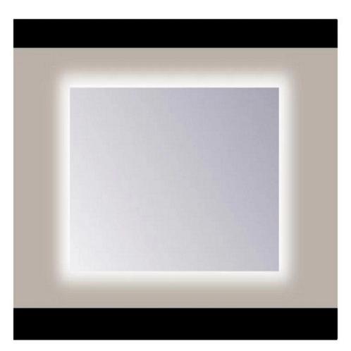 Spiegel Sanicare Q-Mirrors 85x60 cm PP-Geslepen Vierkant Met, Doe-het-zelf en Verbouw, Sanitair, Bad, Nieuw, Ophalen of Verzenden