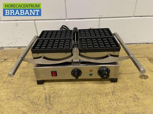 RVS Kantelbare wafelijzer met timer 230V Horeca, Zakelijke goederen, Horeca | Keukenapparatuur, Nieuw in verpakking, Ophalen of Verzenden