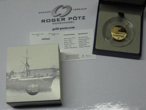 50 Euro 2015 goud Gironde Grosse Schiffe Frankreichs Pp O..., Postzegels en Munten, Munten en Bankbiljetten | Toebehoren, Verzenden