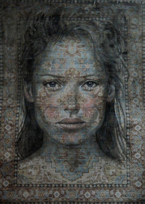 Jacqueline Klein Breteler - “Unarmed power.”-painting on a, Antiek en Kunst, Kunst | Schilderijen | Modern