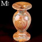 Vaas voor bloemen in natuurlijk multicoloor marmer - Hoogte: