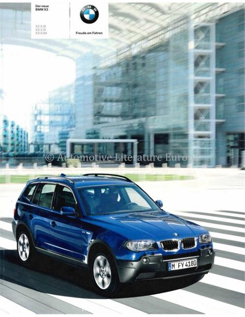 2004 BMW X3 BROCHURE DUITS, Boeken, Auto's | Folders en Tijdschriften, BMW