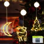 Kerstverlichting Raam Kerstboom + Maan + Rendier - ø18cm -, Diversen, Kerst, Verzenden, Nieuw