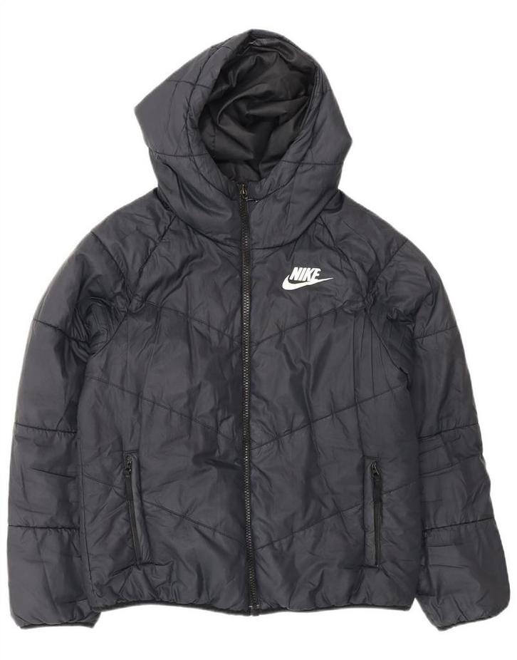 NIKE Mens Hooded Padded Jacket UK 36 Small Navy Blue, Kleding | Heren, Jassen | Winter, Verzenden