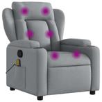 Relaxstoel met Massage - Lichtgrijs | Retourdeal | 42% Ko..., Ophalen of Verzenden, Nieuw, Grijs