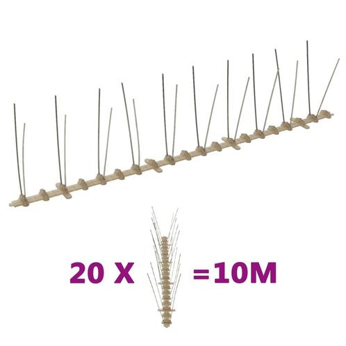 vidaXL Vogel- en duivenpinnen met 2 rijen 20 st 10 m, Dieren en Toebehoren, Overige Dieren-accessoires, Nieuw, Verzenden