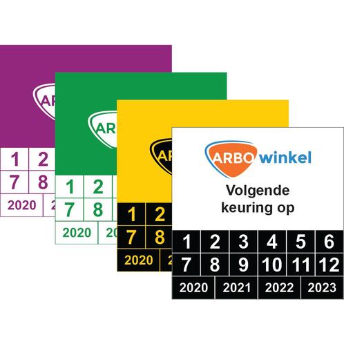 Vierkante keuringssticker met logo, Hobby en Vrije tijd, Stickers en Plaatjes, Verzenden