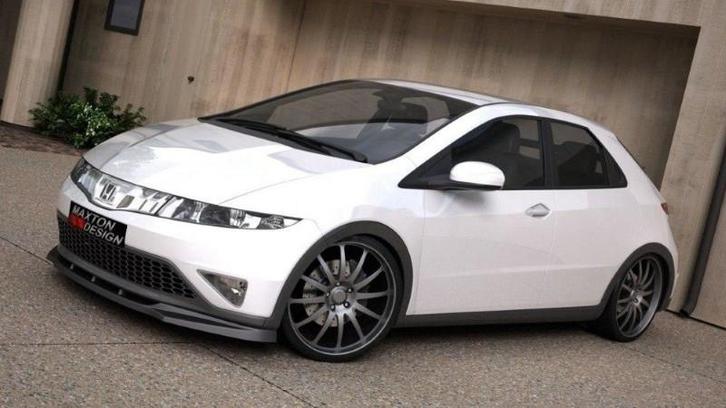 Voorspoiler Honda Civic MK8 (Preface) Glanzend Zwart, Auto-onderdelen, Carrosserie en Plaatwerk, Ophalen of Verzenden