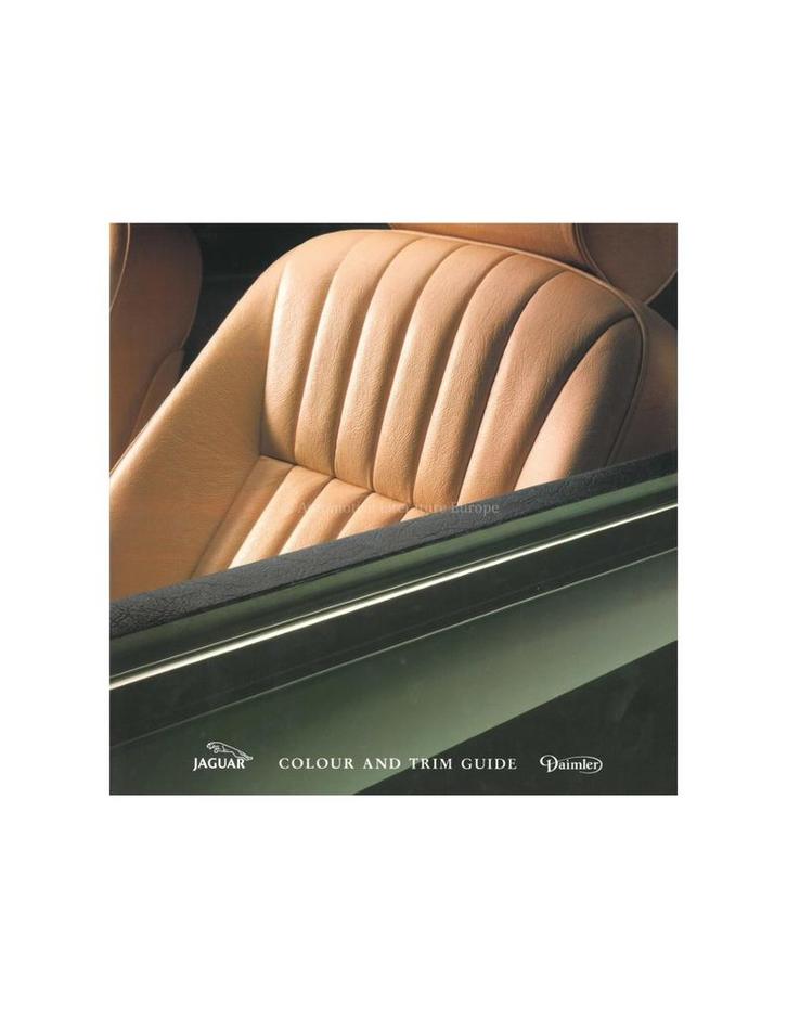 1992 JAGUAR XJS LAK- EN INTERIEURKLEUREN BROCHURE ENGELS, Boeken, Auto's | Folders en Tijdschriften