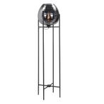 Highlight vloerlamp incl. 32cm Smoked Zwart E27 140 cm, Huis en Inrichting, Lampen | Vloerlampen, Ophalen of Verzenden, Nieuw