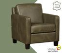 Leren fauteuil Smart - Granada Moss (olijf/groen) - Poten, Huis en Inrichting, Fauteuils, Nieuw, Ophalen of Verzenden, Bohemian, Eigentijds, Modern, Retro