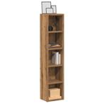 vidaXL CD-kasten 2 st 21x16x93,5 bewerkt hout artisanaal, Huis en Inrichting, Woonaccessoires | Cd- en Dvd-rekken, Verzenden, Nieuw
