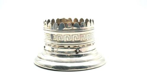 Kaarsenstandaard met oor - .900 zilver, Antiek en Kunst, Antiek | Goud en Zilver
