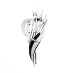 Witgouden broche met diamanten 0,27 ct. (moderne broche), Sieraden, Tassen en Uiterlijk, Broches, Gebruikt, Overige kleuren, Ophalen of Verzenden