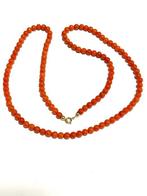 Koraal - 18 karaat - Geel goud - Halsketting, Antiek en Kunst