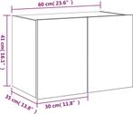 vidaXL - Tv-wandmeubel - met - LED-verlichting - 60x35x41 -, Huis en Inrichting, Ophalen of Verzenden, Nieuw