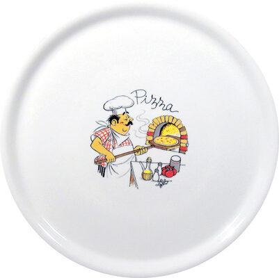 Pizza bord - &#216; 33 cm - gedecoreerd - porselein -, Zakelijke goederen, Horeca | Keukenapparatuur, Nieuw in verpakking, Verzenden