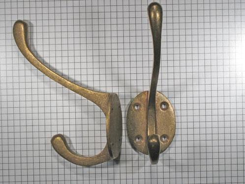 Hoed en jashaak met ovale achterplaat, brons antiek, Huis en Inrichting, Woonaccessoires | Kapstokken, Nieuw, Ophalen of Verzenden