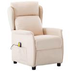 vidaXL Massagestoel stof crèmekleurig, Sport en Fitness, Massageproducten, Verzenden, Nieuw