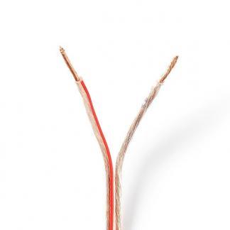 Luidsprekerkabel op rol | 25 meter (1.5 mm², Transparant), Audio, Tv en Foto, Audiokabels en Televisiekabels, Nieuw, Verzenden