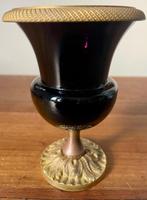Vaas - Médicis - Verre amethist en goudkleurig brons