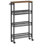 Smalle Keukentrolley op Wielen met 4 Opbergniveaus, Verzenden, Nieuw
