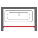 Sealskin Douchegordijnstang - 155-255 cm - Wit Tweede kans, Verzenden, Nieuw