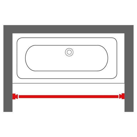 Sealskin Douchegordijnstang - 155-255 cm - Wit Tweede kans, Huis en Inrichting, Badkamer | Badtextiel en Accessoires, Verzenden