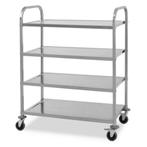 HCB Serveerwagen - 4 lagen - 95 cm - RVS, Verzenden, Nieuw in verpakking, RVS Meubilair