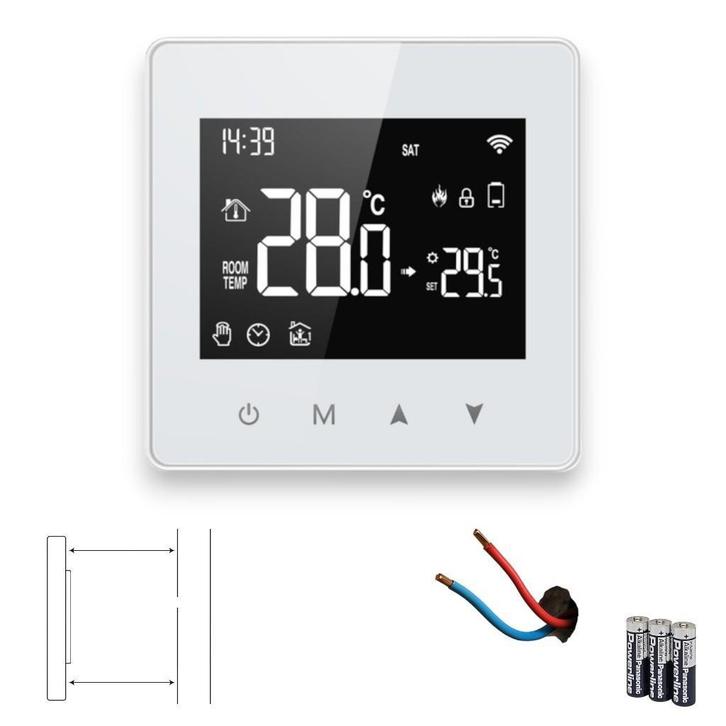 WiFi Opbouw Thermostaat Touchscreen | C.V. Installatie, Doe-het-zelf en Verbouw, Thermostaten, Slimme thermostaat, Nieuw, Verzenden