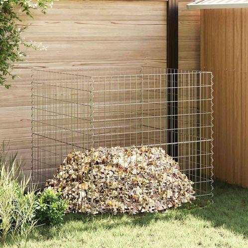 vidaXL Composteerder Grijs Staal, Tuin en Terras, Schuttingen, Nieuw, IJzer, Verzenden
