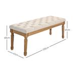 TRUUSK Zitbank, Gestoffeerde Bank Met Linnenlook, Houten Pot, Verzenden, Nieuw