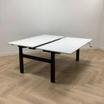 Drentea duo slingerbureau, 160x80 cm, wit - zwart, Huis en Inrichting, Bureaus, Ophalen of Verzenden, Gebruikt, Bureau