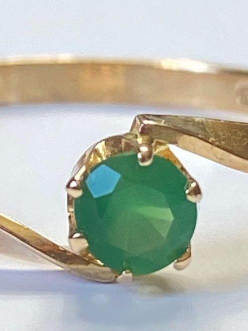 Zonder Minimumprijs - Ring - 18 karaat Geel goud Smaragd, Sieraden, Tassen en Uiterlijk, Ringen