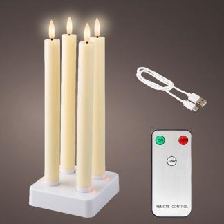 Led dinerkaars | Lumineo | 4 stuks, Huis en Inrichting, Woonaccessoires | Kandelaars en Kaarsen, Nieuw, Verzenden