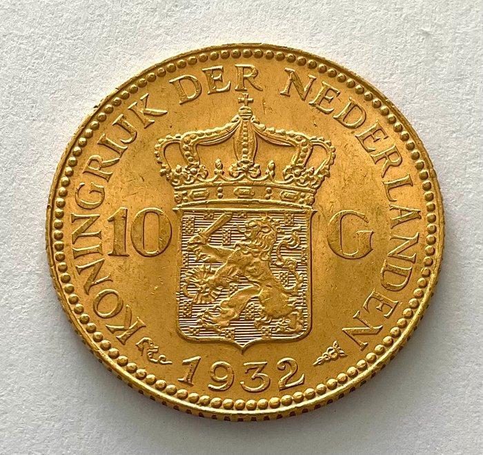Nederland. Wilhelmina. 10 Gulden 1932, Postzegels en Munten, Munten | Nederland