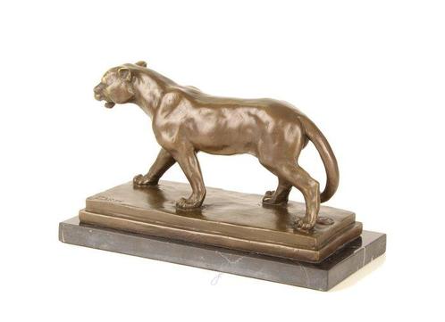 Beeld, EEN BRONZEN BEELD VAN EEN LEEUWIN - 15 cm - Brons, Antiek en Kunst, Curiosa en Brocante
