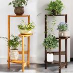 Hoek plantenrek bamboe 3-laags – hoog-laag displaymodel, Tuin en Terras, Verzenden, Nieuw
