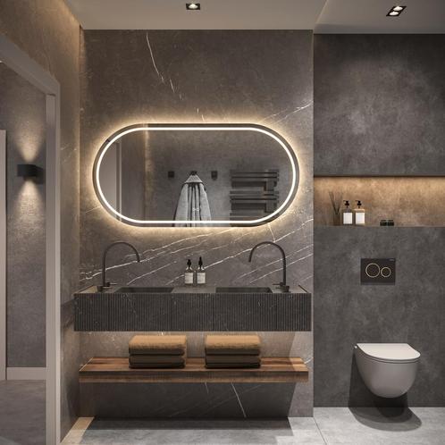 Spiegel Hipp Design Phantom 005 Met Verlichting Incl., Doe-het-zelf en Verbouw, Sanitair, Bad, Nieuw, Ophalen of Verzenden