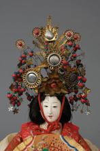 Hinamatsuri  (Meisjesfestival) poppen - Brocade, Gofun,