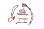 Zonder minimumprijs - Broche Zilver - jachtmemorabilia, Sieraden, Tassen en Uiterlijk, Antieke sieraden